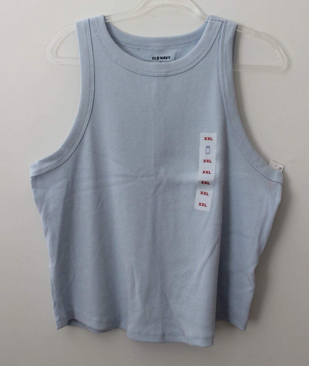 Old Navy Womens Snug Crop Tank Top Contrail Size XXL NWT